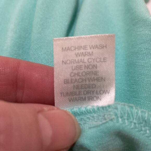 Charming Charlie Mini Dress Womens Small Fit Flare Aqua Stretch Knit Spring - Picture 8 of 11